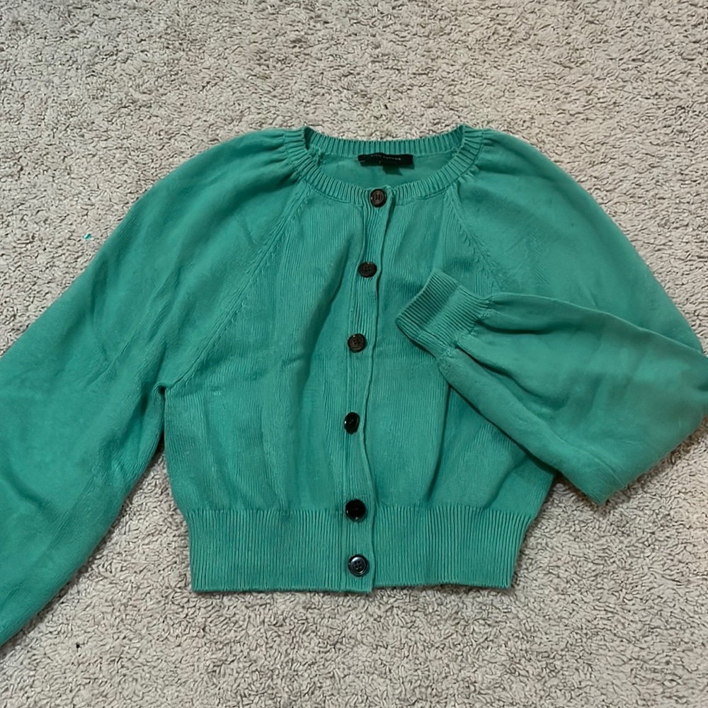 Ann Taylor puff sleeve cardigan